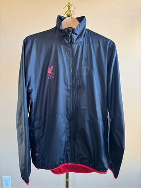 VTG Adidas Liverpool 2009/2010 Windbreaker Jacket Soccer - Men's Medium Black